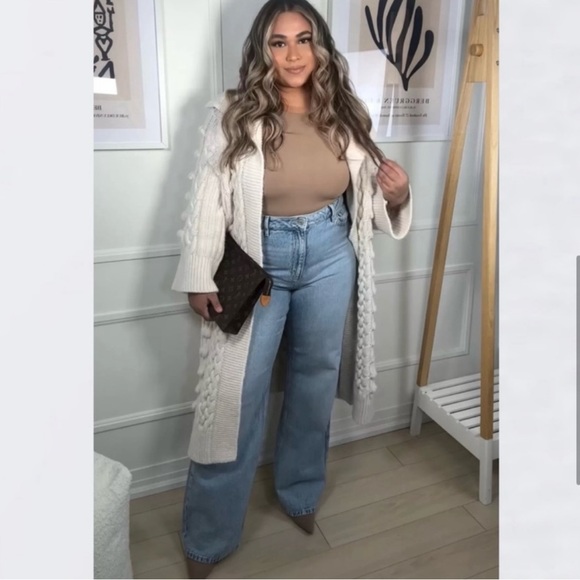 BLOGGERS FAV ZARA TEXTURED KNIT COAT CARDIGAN - Picture 5 of 7